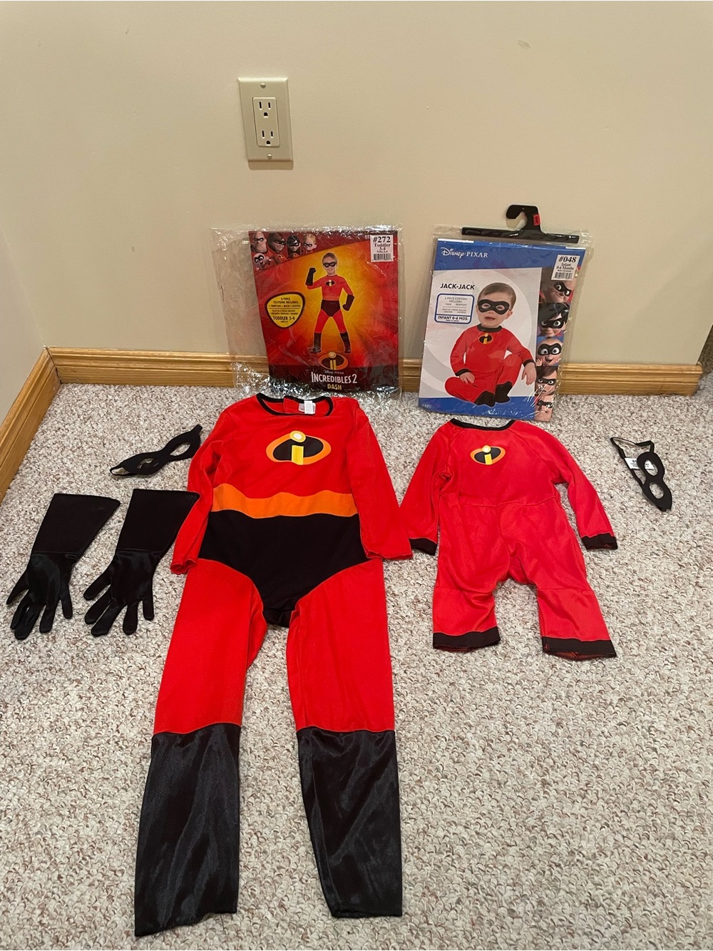 Incredibles Red Family Superhero Costume Set